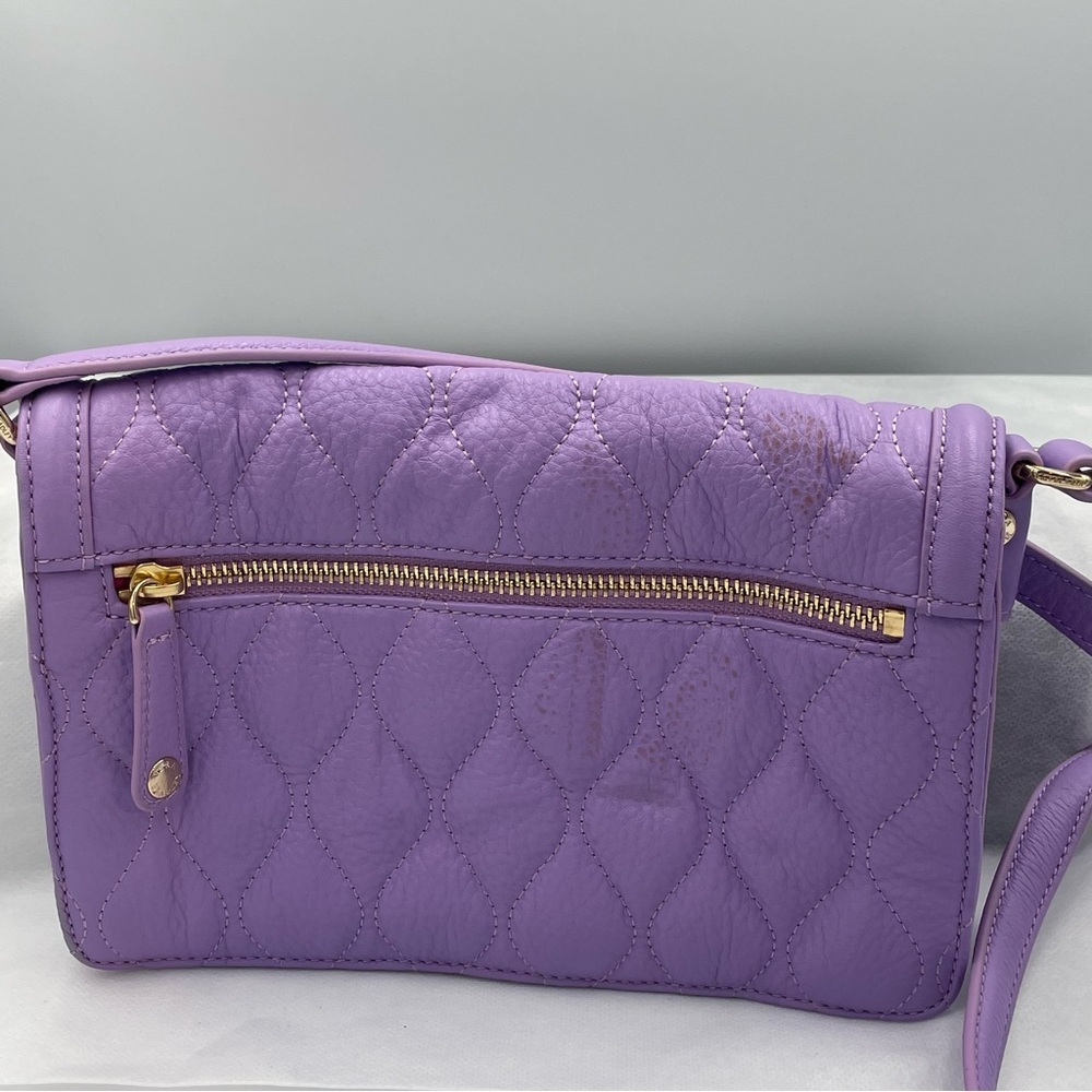Vera Bradley Lavender Quilted leather Crossbody Bag adjustable strap. Used. - Picture 3 of 14